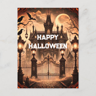 ゴシックハビクトリアンウス幽霊のよく出るヴィンテージハロウィーン ポストカード