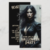 ゴシックハロウィンの神秘的な夜への招待 (正面/裏面)