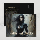 ゴシックハロウィンの神秘的な夜 シーズンポストカード (正面/裏面)