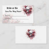 ゴシックハロウィンウェディングシャワー キスの推測ゲーム エンクロージャーカード (正面/裏面)