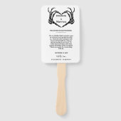 ゴシックハロウィンウェディングデイイベントのタイムライン ハンドファン (正面)