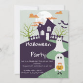 ゴシックハロウィンパーティーの招待状 シーズンカード (正面)