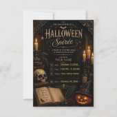 🕯️ ゴシックハロウィンパーティーの招待状 🦇 招待状 (正面)
