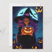 ゴシックハロウィンパーティーの魔女 招待状 (裏面)