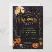 🎃 ゴシックハロウィンパーティー招待状 | 招待状 (正面)