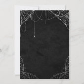 ゴシックハロウィンパーティー招待状（蜘蛛柄） 招待状 (裏面)