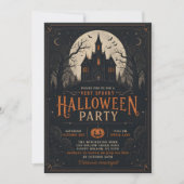 ゴシックハロウィンパーティー 幽霊の館 招待状 (正面)