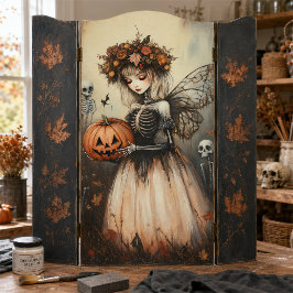 ゴシックハロウィンフェアリー骸骨とカボチャ 薄葉紙