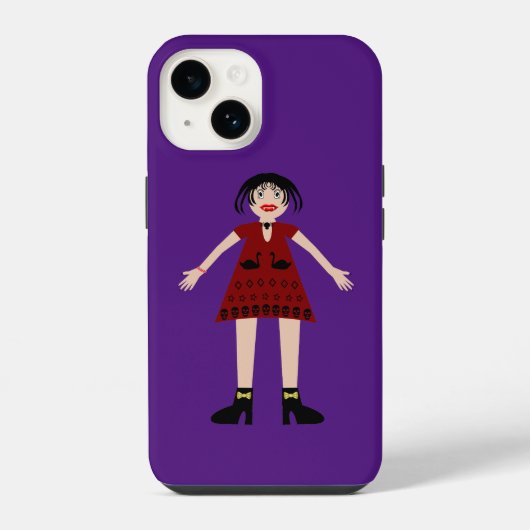 ゴシックハロウィン吸血鬼の女性 iPhoneケース (裏面)