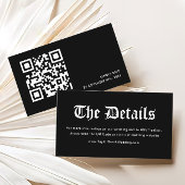 ゴシックハロウィン結婚のウェブサイトQrコード エンクロージャーカード