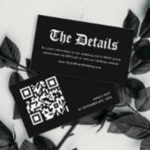 ゴシックハロウィン結婚のウェブサイトQrコード エンクロージャーカード