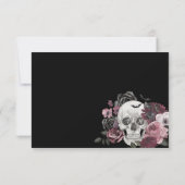 ゴシックハロウィン結婚のスピリットボードブラック 出欠カード (裏面)