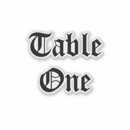 ゴシックハロウィン結婚のテーブルナンブラ シール (正面)