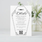 ゴシックハロウィン結婚の棺とフローラスカル エンクロージャーカード (スタンド正面)