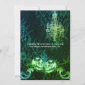 ゴシックハロウィン結婚スカル セーブザデート (裏面)