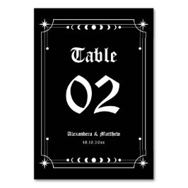 ゴシックハロウィン結婚ズ テーブルナンバー