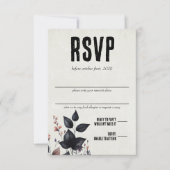 ゴシックハロウィン結婚フローラ 出欠カード (正面)