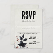 ゴシックハロウィン結婚フローラ 出欠カード (正面/裏面)