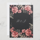 ゴシックハロウィン結婚フローラ 招待状 (裏面)