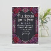 ゴシックハロウィン結婚式 Till Death Do 招待状 (スタンド正面)