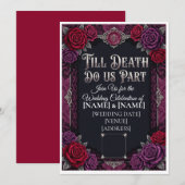 ゴシックハロウィン結婚式 Till Death Do 招待状 (正面/裏面)