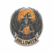 ゴシックハロウィン魔女ヴィンテージ シール (正面)