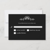 ゴシックハロウィン オルタナティブ ウェディング RSVP カード (正面)