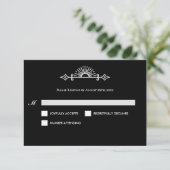 ゴシックハロウィン オルタナティブ ウェディング RSVP カード (スタンド正面)