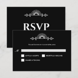 ゴシックハロウィン オルタナティブ ウェディング RSVP カード