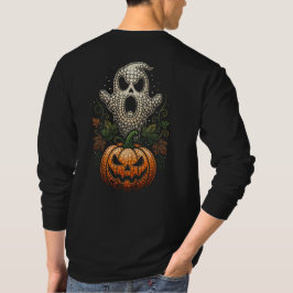 ゴシックハロウィン ドクロ かぼちゃ ドットアート Tシャツ