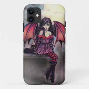 ゴシックハロウィン 小妖精 吸血鬼 ネコ iPhone 11 ケース