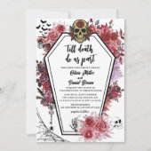 ゴシックハロウィン 結婚式 ウェディング 「死が二人を分かつまで」 招待状 (正面)
