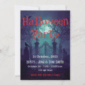 ゴシックハロウィーンのゲート招待状 | ぞっとするハロウィン 招待状 (正面)