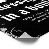 ゴシックハロウィーンのスケルトンのボトルゲーム ポスター (角)