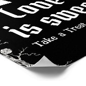 ゴシックハロウィーンのスケルトン愛は甘いサイン ポスター (角)