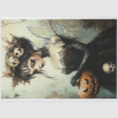 ゴシックハロウィーンの妖精とスカルとカボチャ 薄葉紙 (正面)