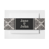 ゴシックハロウィーンの結婚霊盤またはシャワー 招待状ベリーバンド (正面例)