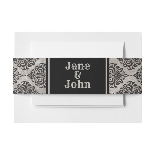 ゴシックハロウィーンの結婚霊盤またはシャワー 招待状ベリーバンド (正面例)