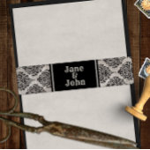 ゴシックハロウィーンの結婚霊盤またはシャワー 招待状ベリーバンド