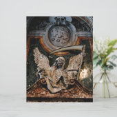 ゴシックハロウィーンウィングスケルトンのスクラップブック紙 (スタンド正面)