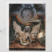 ゴシックハロウィーンウィングスケルトンのスクラップブック紙 (正面)