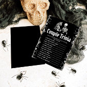 ゴシックハロウィーンカップルのトリビアブライダルシャワーゲーム 招待状