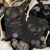 ゴシックハロウィーンカップルズシャワー婚約 招待状