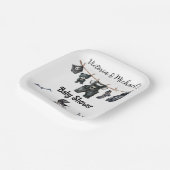 ゴシックハロウィーンクロースレイン赤ちゃんシャワー ペーパープレート (傾斜あり)