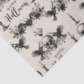 ゴシックハロウィーンスカルキャンドルこうもりレイベンブラックバラ 薄葉紙 (詳細)