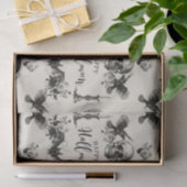 ゴシックハロウィーンスカルキャンドルこうもりレイベンブラックバラ 薄葉紙 (ギフト)