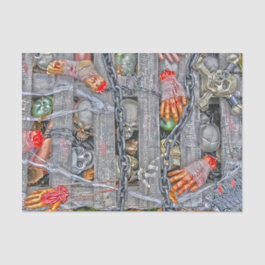 ゴシックハロウィーンスカルチェーンと体部品 薄葉紙 (正面)