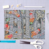 ゴシックハロウィーンスカルチェーンと体部品 薄葉紙 (クラフト)