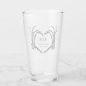 ゴシックハロウィーンスカルハンドハートブラック結婚ズ タンブラーグラス (裏面)