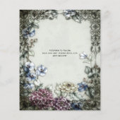 ゴシックハロウィーンスカルパーティー招待状水彩 (裏面)